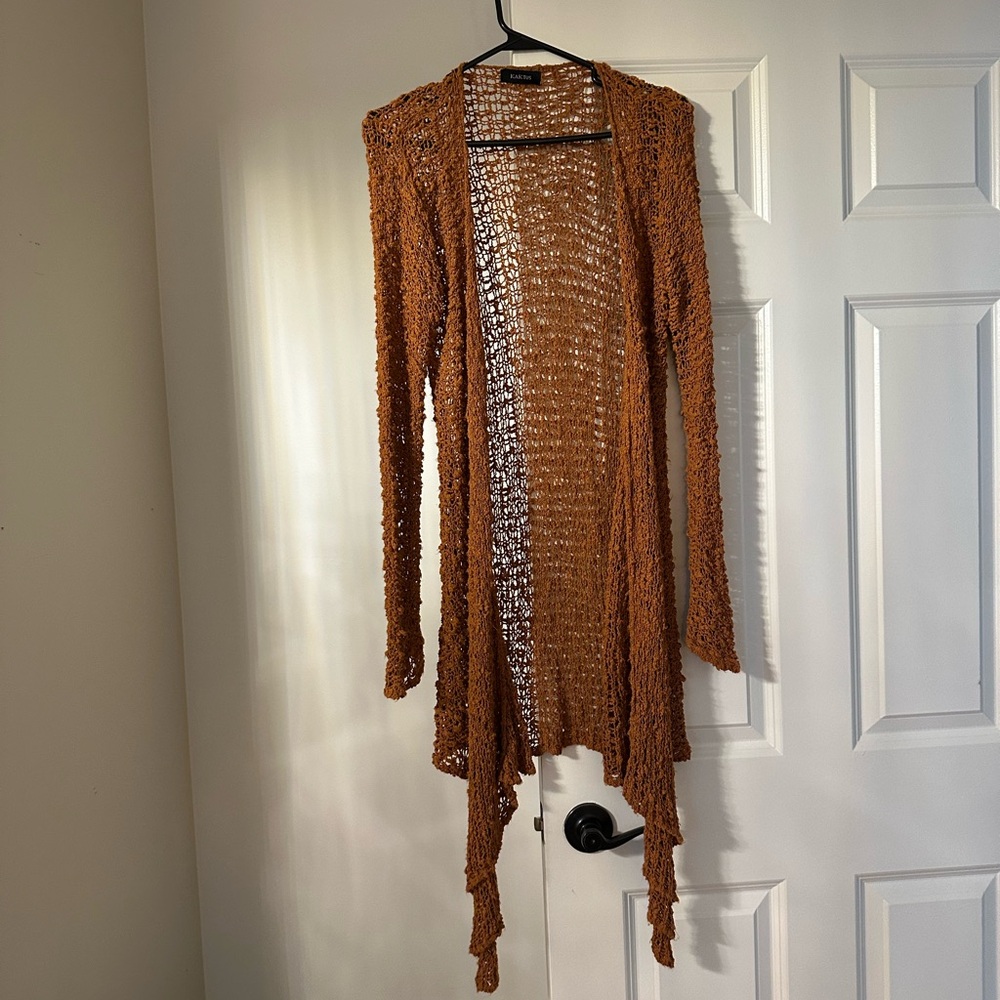 Kaktus Rust Open-Front Cardigan